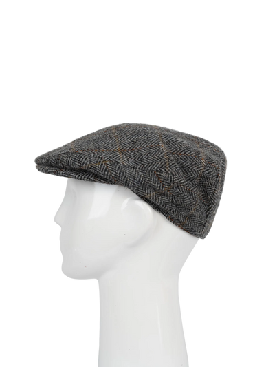 Harris Tweed Flat Cap - Grey HB w/OC (PJ)