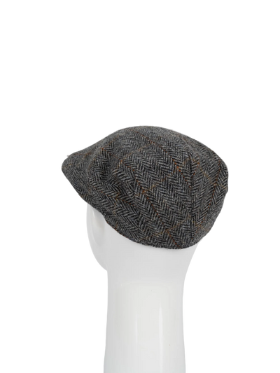 Harris Tweed Flat Cap - Grey HB w/OC (PJ)