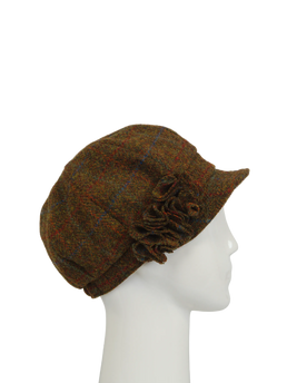 Harris Tweed Ladies Flower Hat - A0116 (HW)