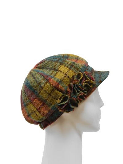 Harris Tweed Ladies Flower Hat - A0194 (HW)