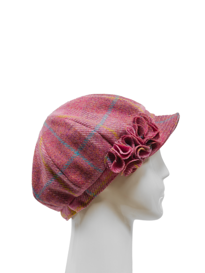 Harris Tweed Ladies Flower Hat - A0223 (HW)