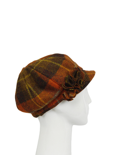 Harris Tweed Ladies Flower Hat - A0258 (HW)