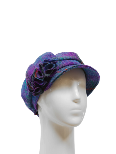 Harris Tweed Ladies Flower Hat - A089 (HW)