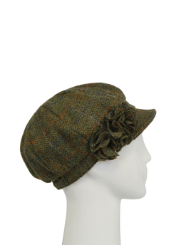 Harris Tweed Ladies Flower Hat - HB103 (HW)
