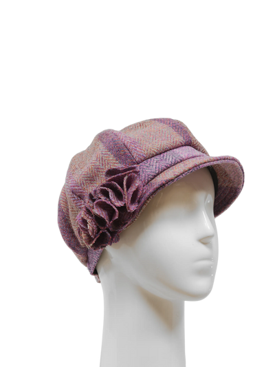 Harris Tweed Ladies Flower Hat - HB145 (HW)