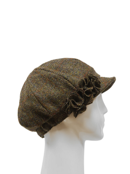 Harris Tweed Ladies Flower Hat - HB40 (HW)