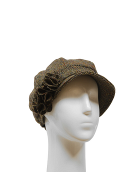 Harris Tweed Ladies Flower Hat - HB40 (HW)
