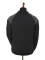 Gamekeeper Chunky Crew Neck Jumper Charcoal (Grey Check)