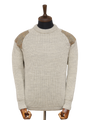 Gamekeeper Chunky Crew Neck Jumper Light Grey