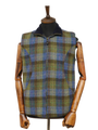 Harris Tweed Gilet Denim Sage