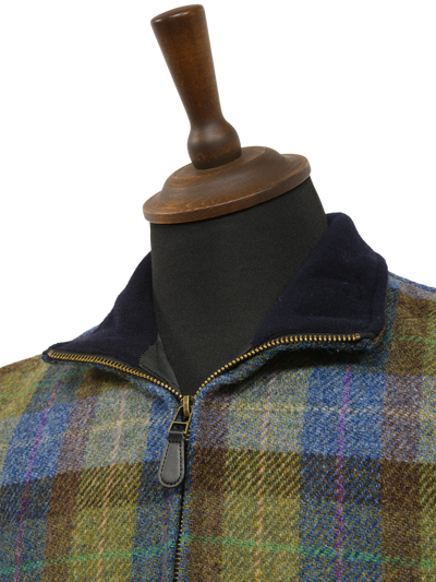 Harris Tweed Gilet Denim Sage