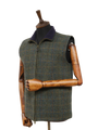Harris Tweed Gilet Green Herringbone With Overcheck