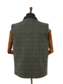 Harris Tweed Gilet Green Herringbone With Overcheck