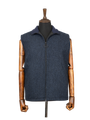 Harris Tweed Gilet - Navy Herringbone
