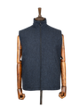 Harris Tweed Gilet - Navy Herringbone