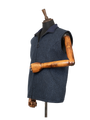 Harris Tweed Gilet - Navy Herringbone