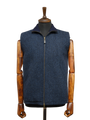 Harris Tweed Gilet Navy Herringbone