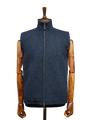 Harris Tweed Gilet Navy Herringbone