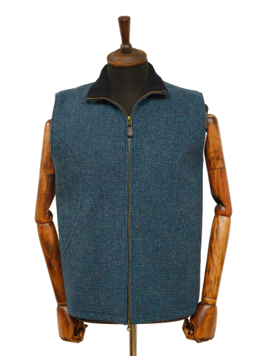 Harris Tweed Gilet - Teal