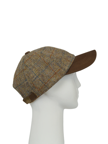 Harris Tweed Glencairn Baseball Cap - Mushroom (HH)