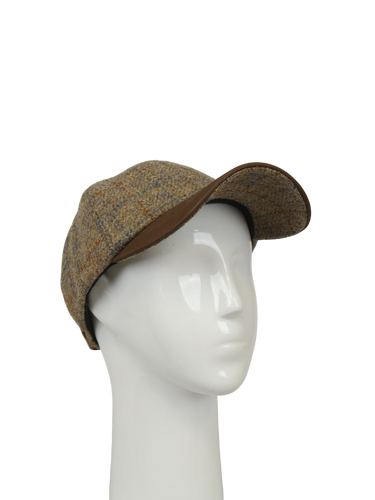Harris Tweed Glencairn Baseball Cap - Mushroom (HH)