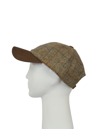 Harris Tweed Glencairn Baseball Cap - Mushroom (HH)