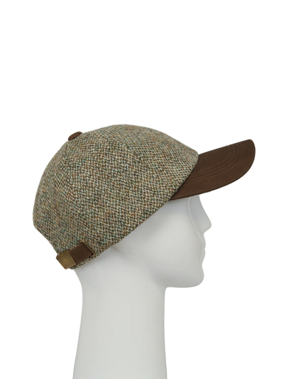 Harris Tweed Glencairn Baseball Cap - Pebble (HH)