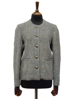 Harris Tweed Grace Jacket Duck Egg Blue Weave