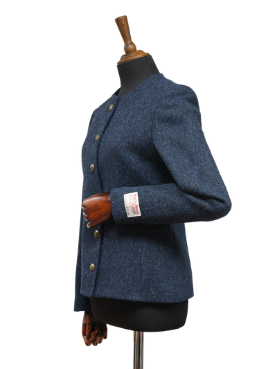Harris Tweed Grace Jacket Navy Herringbone