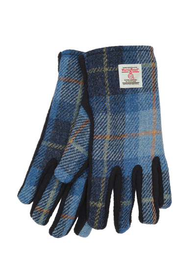 Harris Tweed Ladies Isla Fleece Gloves Blue Pastels