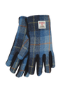 Harris Tweed Ladies Isla Fleece Gloves Blue Pastels