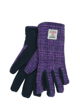 Harris Tweed Ladies Isla Fleece Gloves Lavender