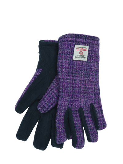 Harris Tweed Ladies Isla - Fleece Gloves Lavender
