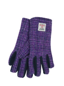Harris Tweed Ladies Isla Fleece Gloves Lavender