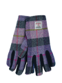 Harris Tweed Ladies Isla Fleece Gloves Lilac Pastels