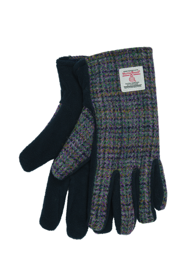 Harris Tweed Ladies Isla Fleece Gloves Thistle