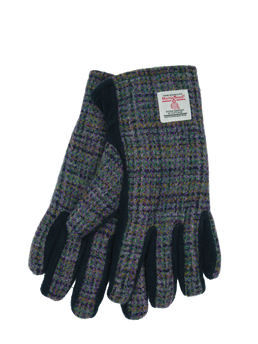 Harris Tweed Ladies Isla Fleece Gloves Thistle