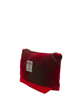 Harris Tweed Washbag A001 (C) (Red)