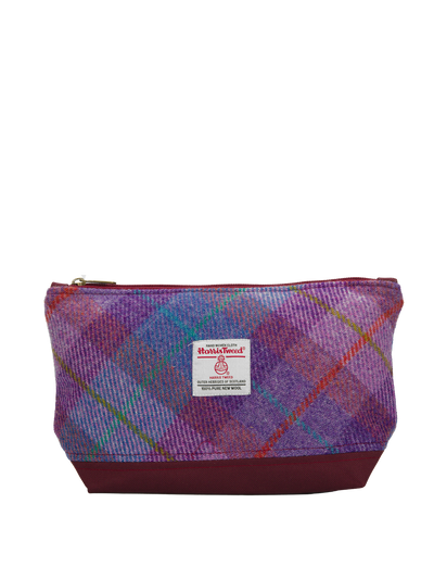 Harris Tweed Washbag A0167 (C) (Wine)