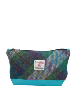 Harris Tweed Washbag A0173 (C) (Sky)