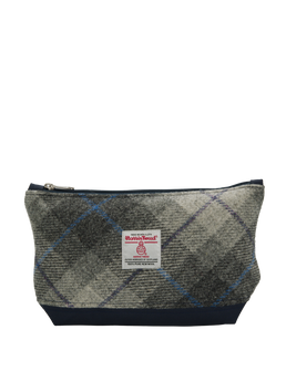 Harris Tweed Washbag A0187 (C) (Navy)