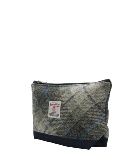 Harris Tweed Washbag A0187 (C) (Navy)