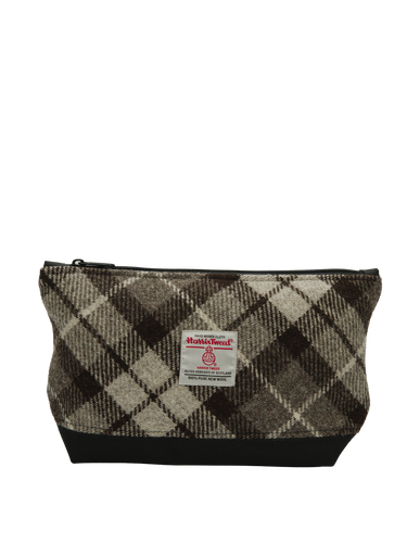 Harris Tweed Washbag - A0245 (C) (Black)