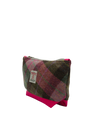 Harris Tweed Washbag - A0254 (C) (Dark Pink)