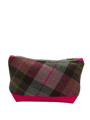 Harris Tweed Washbag - A0254 (C) (Dark Pink)