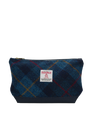 Harris Tweed Washbag - A075 (C) (Navy)