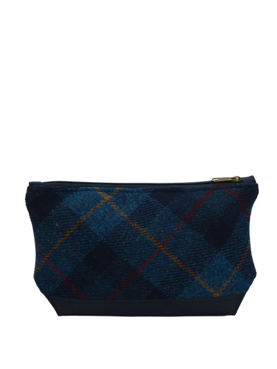 Harris Tweed Washbag - A075 (C) (Navy)