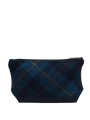 Harris Tweed Washbag - A075 (C) (Navy)