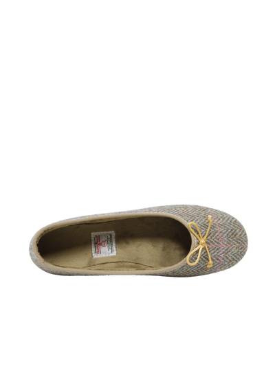 Harris Tweed Ballerina Pumps Pink Check