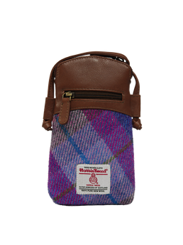 Harris Tweed Barvas Bag A0114 (Brown Leather)